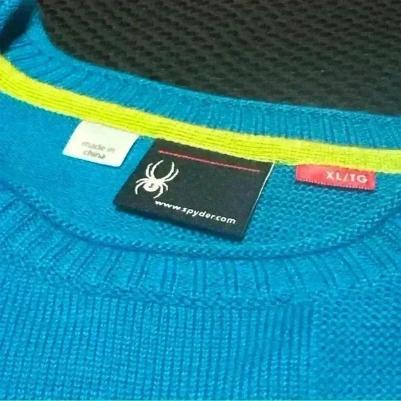 Spyder Men’s Wool/Acrylic Sweater XL Logo Cozy - Picture 6 of 9